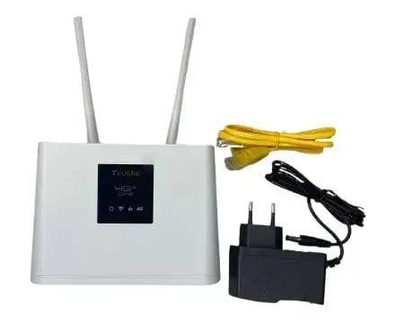 4G комплект для інтернета зі стаціонарним роутером&nbsp;Tianjie CPE 908-3 та антеною жезл 42см 14-16dB K1282 фото