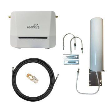 4G комплект з роутером Tianjie R312 з батареєю на 10000 мАг та антеною жезл 10-12dB K1287 фото