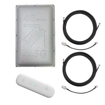 Комплект для 4G інтернета з роутером ZTE MF79U й антеною МЕГА MIMO 1700-2700 МГц, 2х19 dBi K1306 фото