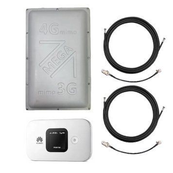 Комплект для 4G інтернету з роутером Huawei E5577s-321 й антеною МЕГА MIMO 1700-2700 МГц, 2х19 dBi K1309 фото