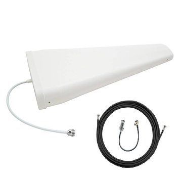 Антена трапеція спрямована 3G/LTE 10-12dB, 698-2700 МГц з кабелем RG58 10м для мобільних роутерів A1021/1 фото