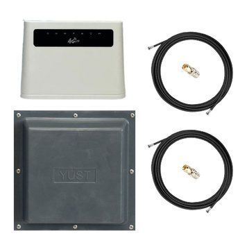 Комплект для 4G інтернету з роутером Tianjie R9 та антеною YUST 2x17dBi 900-2700 МГц K1268 фото