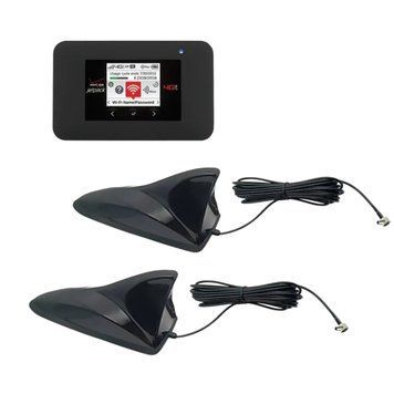 4G комплект в авто з роутером Netgear AC791L та 2 авто антенами "Shark" K1343 фото