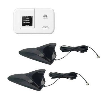 4G комплект для інтернету з роутером Huawei E5372s-32 та 2 авто антенами "Shark" K1346 фото