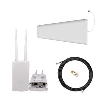 Комплект для 4G з роутером Tianjie CPE905-3 та антеною трапецією K1324 фото