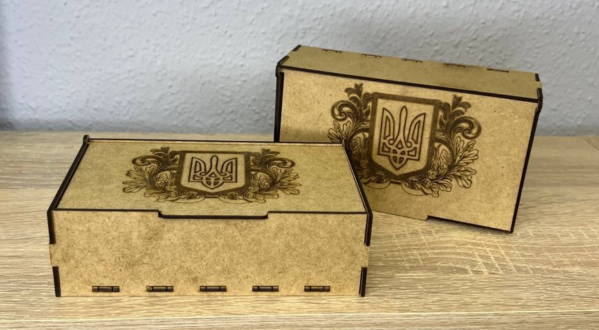 Коробка з дерева з гравіюванням 150*80*40мм D002 фото
